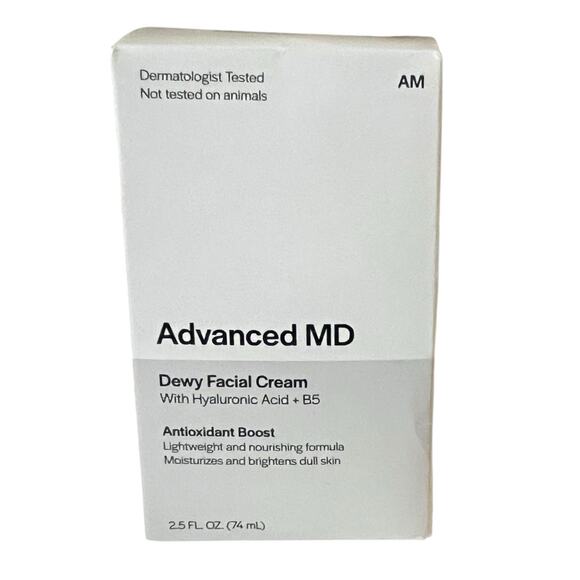Advanced MD Dewy Facial Day Cream Hyaluronic Acid Peptides Lightweight TikTok - Picture 1 of 6
